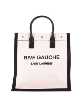 Saint Laurent Большая сумка-шоппер Rive Gauche из канваса, б/у