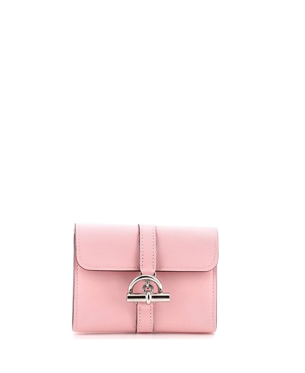 Б/у компактный кошелёк Hermes Glenan из кожи Swift