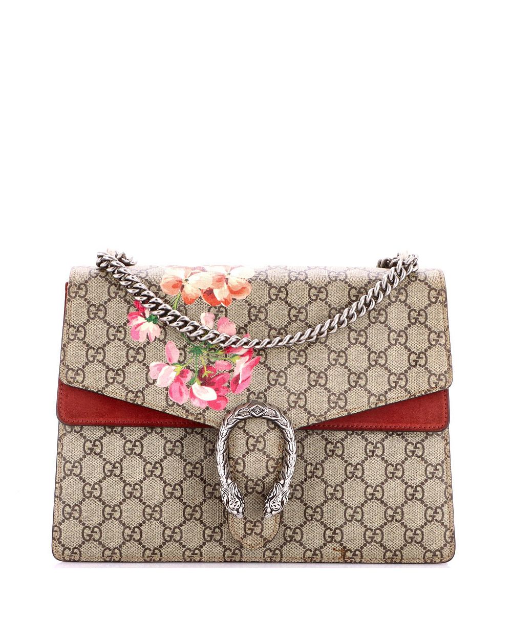 Б/у сумка Gucci Medium Dionysus из ткани GG coated canvas с принтом Blooms