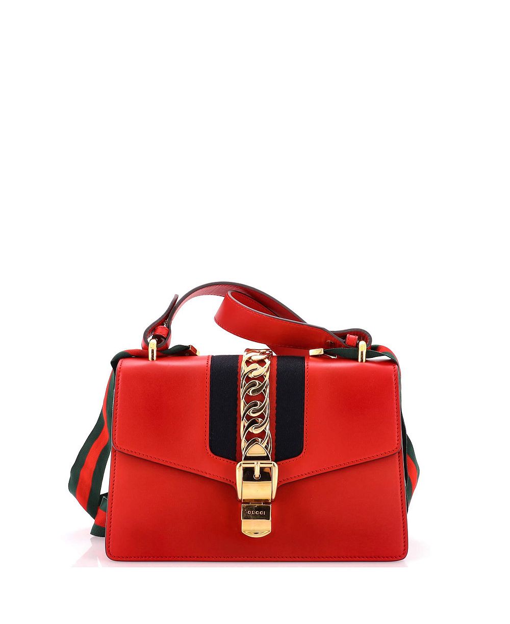 Pre-Owned Gucci Small Sylvie Shoulder Bag Leather