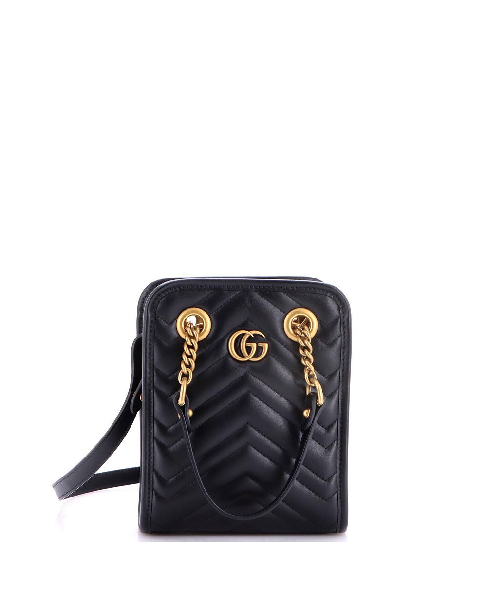Pre-Owned Gucci мини-сумка через плечо GG Marmont с ручкой из стеганой кожи