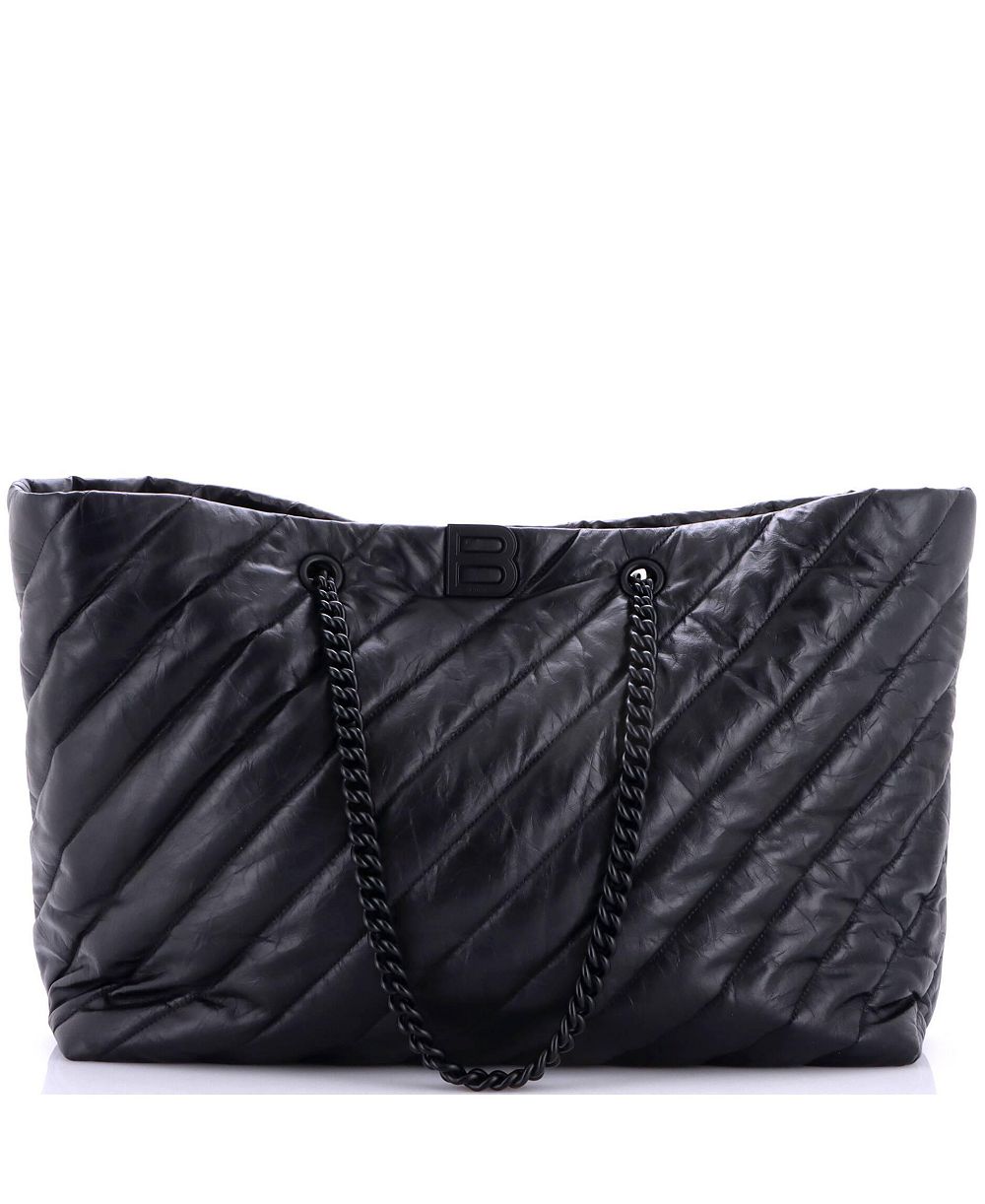 Pre-Owned Balenciaga большая сумка-тоут Large Crush Carry All Chain Quilted Leather