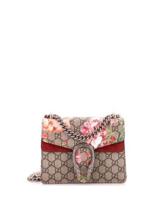 Pre-Owned Gucci Mini Dionysus Bag Blooms Print GG Coated Canvas