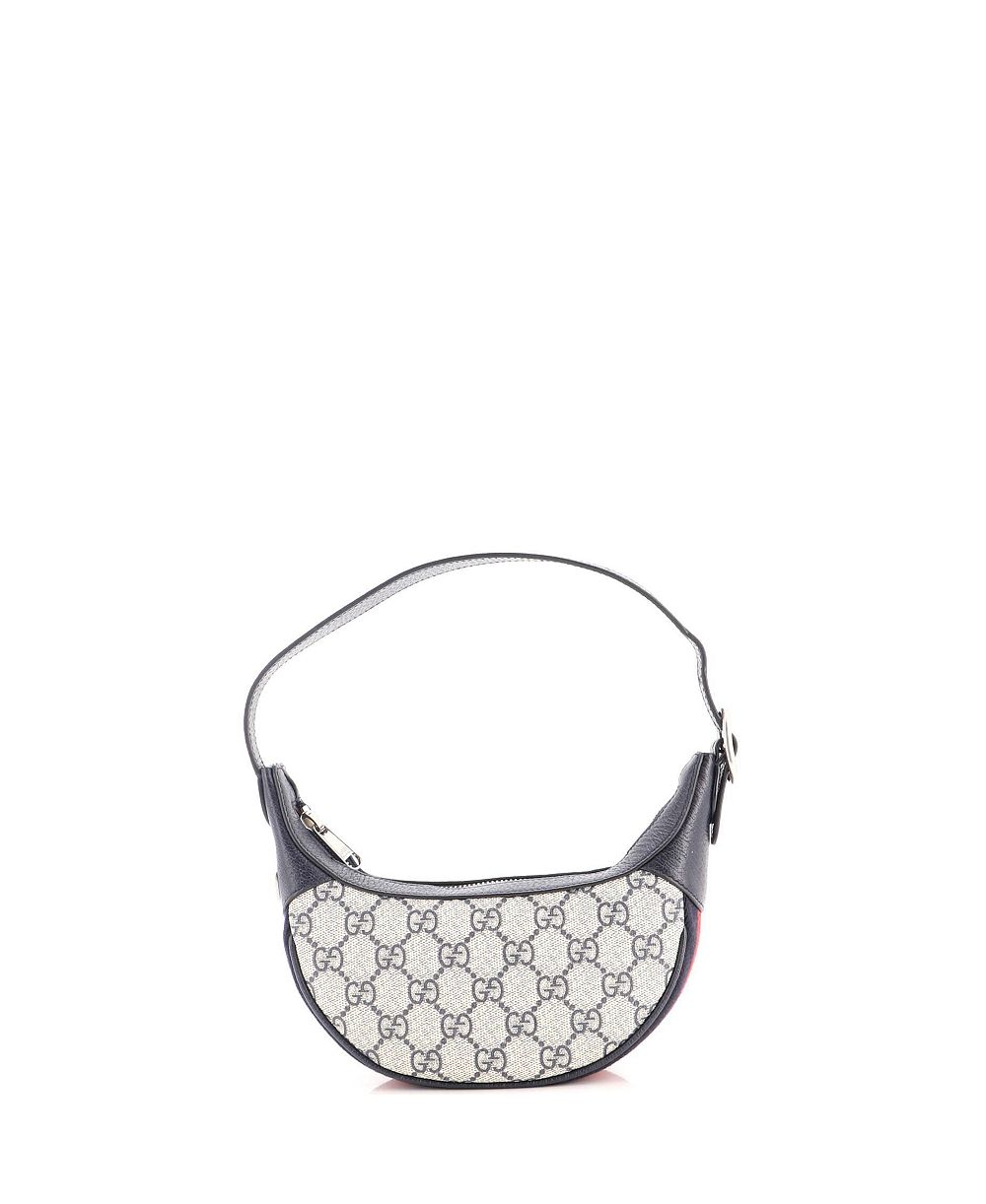 Pre-Owned Gucci мини-сумка Ophidia Half Moon из ткани GG coated canvas