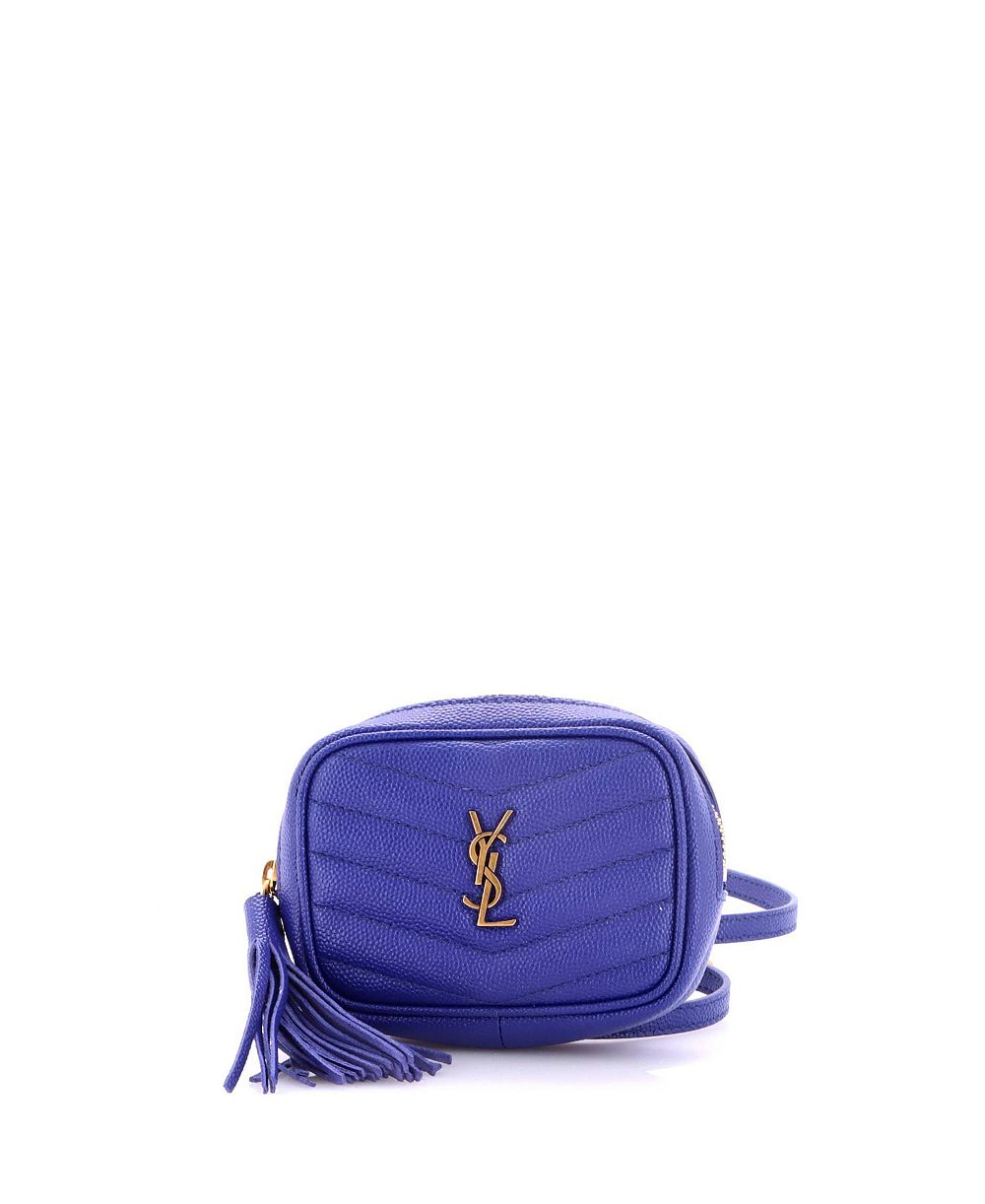 Pre-Owned Saint Laurent Baby Lou Camera Bag Matelasse Chevron Leather