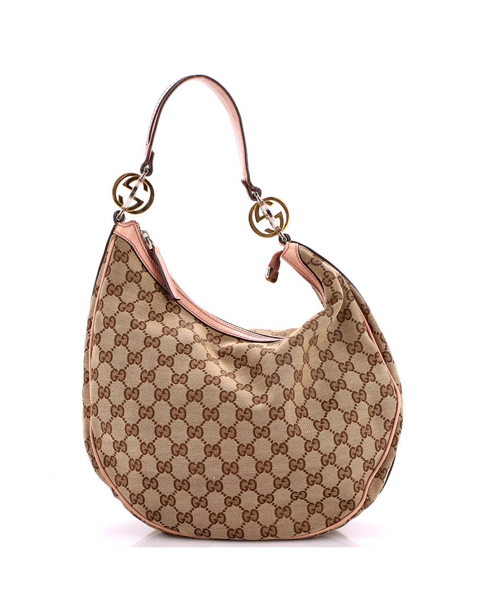 Б/у сумка Gucci Medium Twins Hobo из ткани GG Canvas