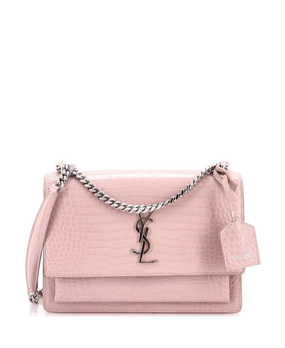 Б/у сумка через плечо Saint Laurent Medium Sunset из тисненой кожи