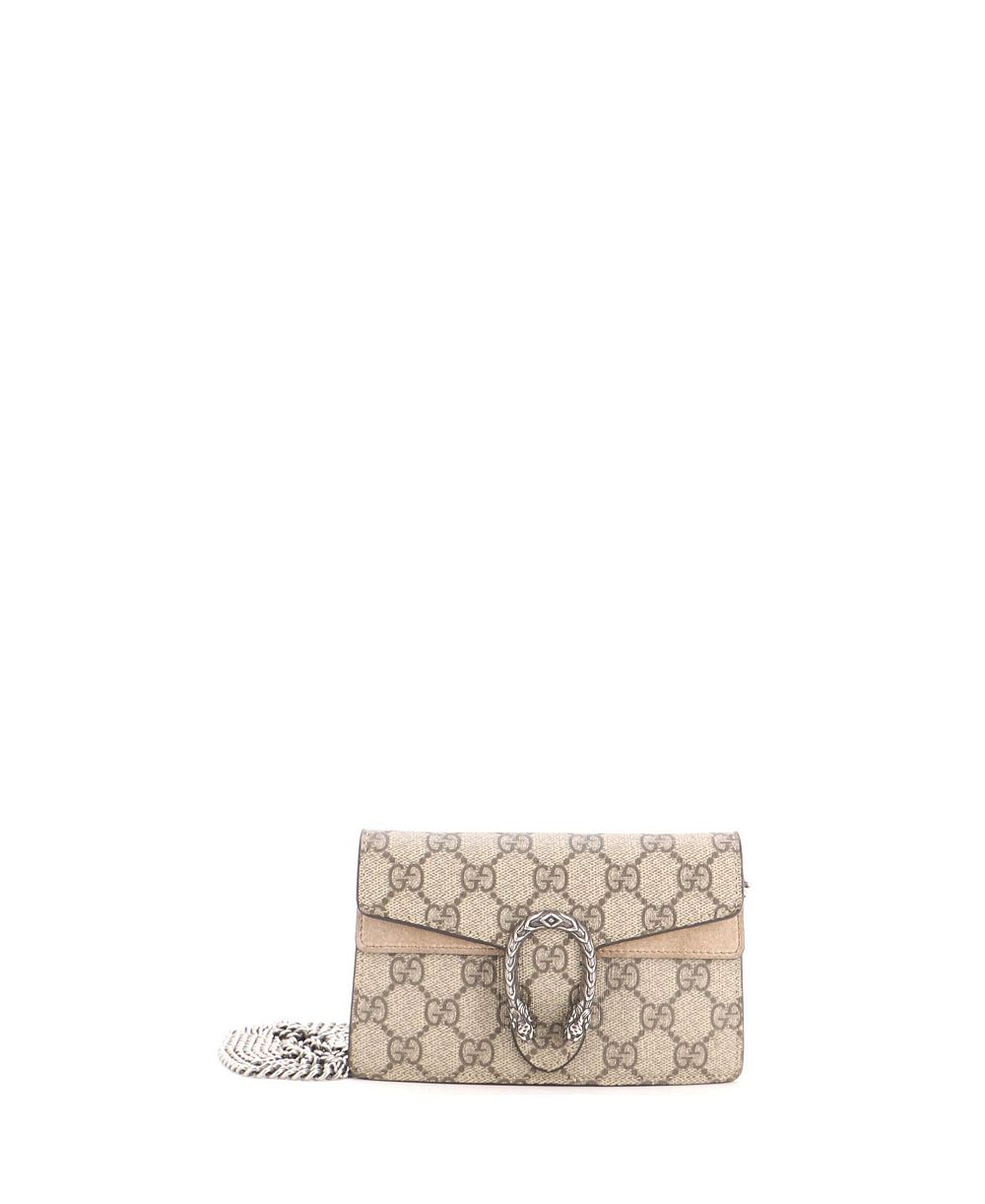 Б/у сумка Gucci Super Mini Dionysus GG coated canvas