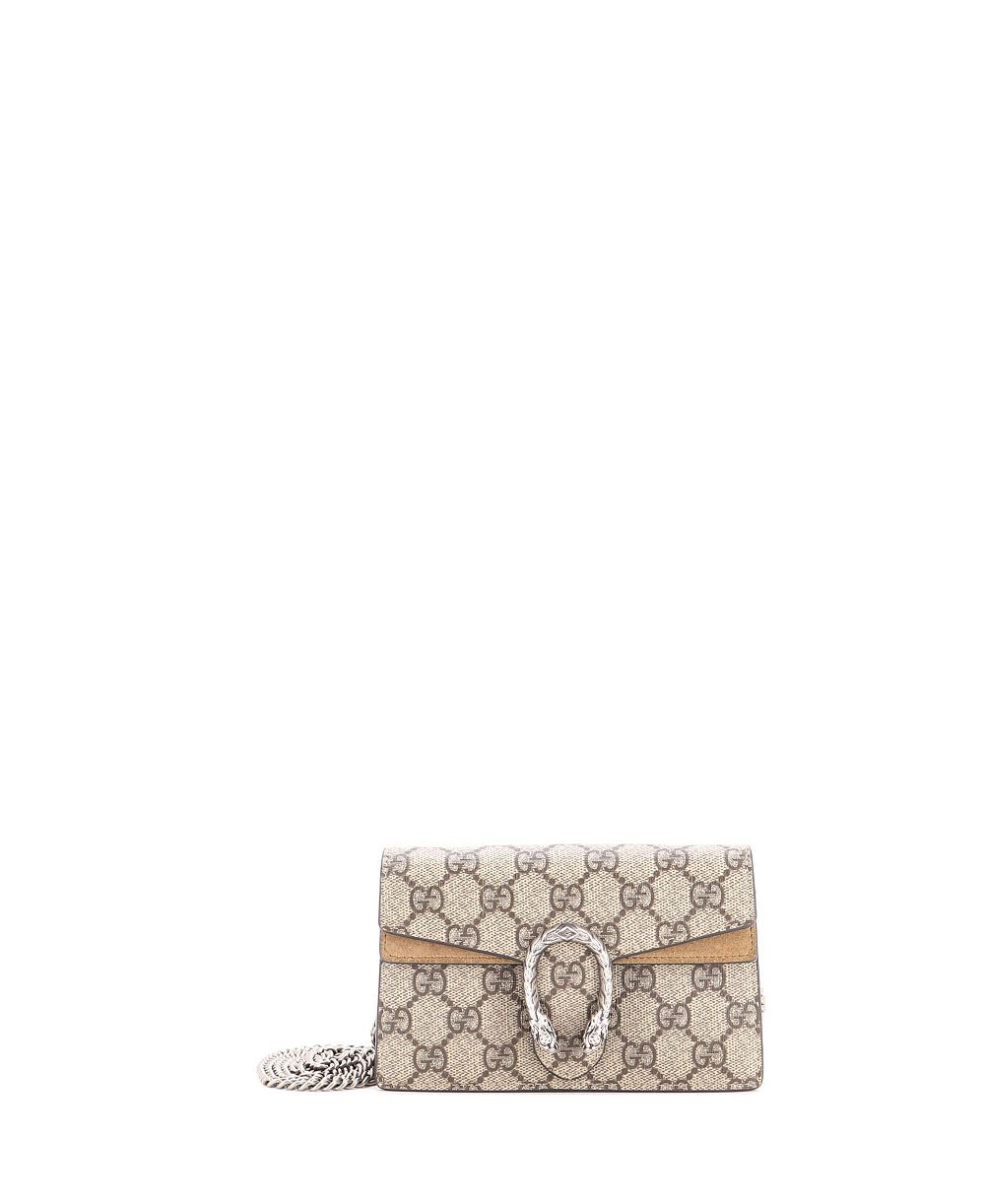 Pre-Owned Gucci супермини сумка Dionysus из лакированного канваса GG