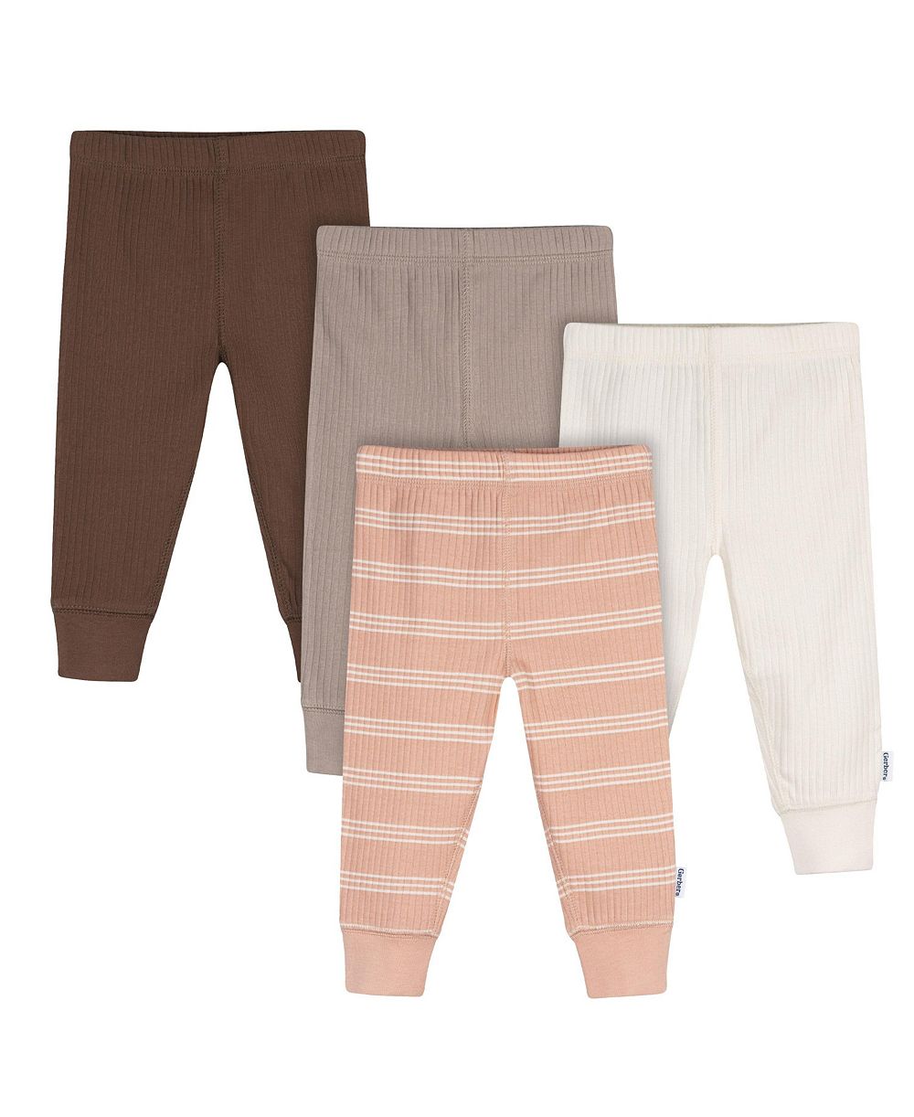 Gerber Baby Boys 0M - 24M Vanilla Active Pants, 4-Pack