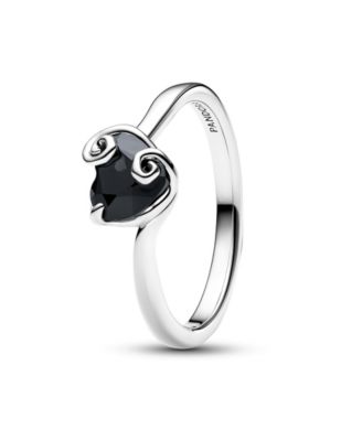 Pandora Man-Made Crystal Jack Skellington Heart Ring
