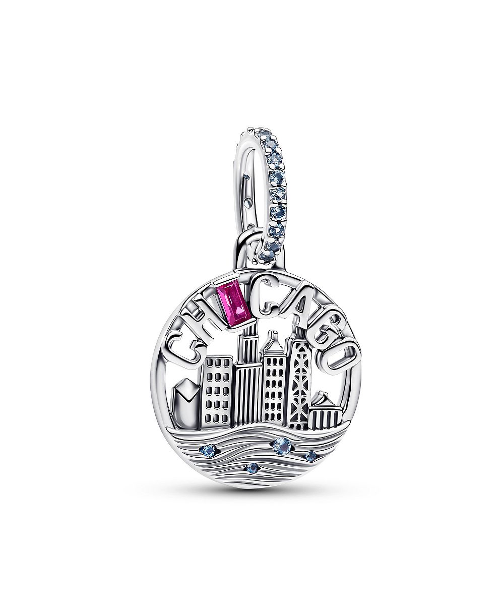 Подвеска Pandora Sterling Silver Chicago Skyline Dangle Charm