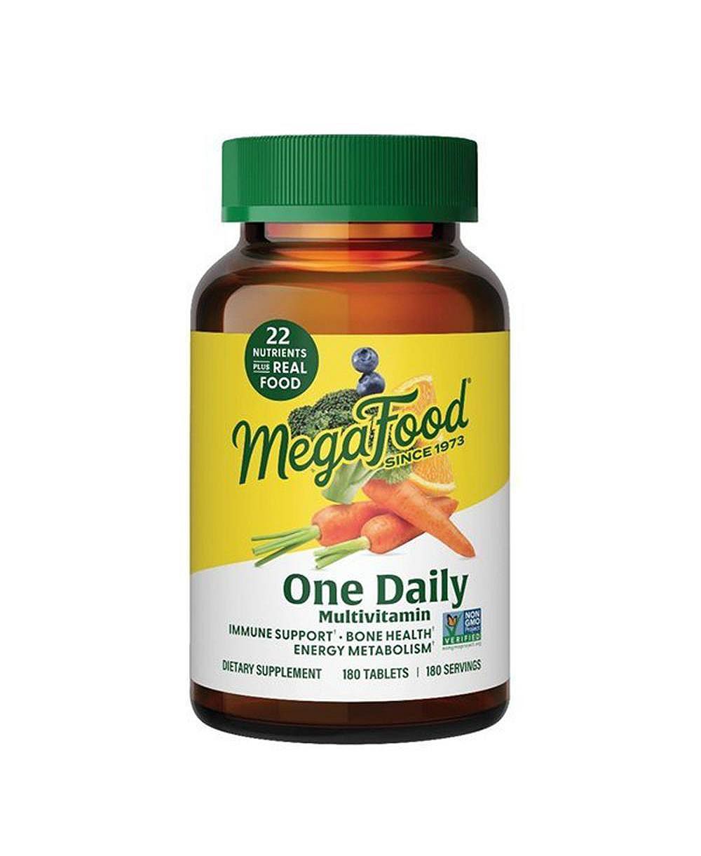 MegaFood One Daily Multivitamin for Women and Men, Immune Support, 180 Ct