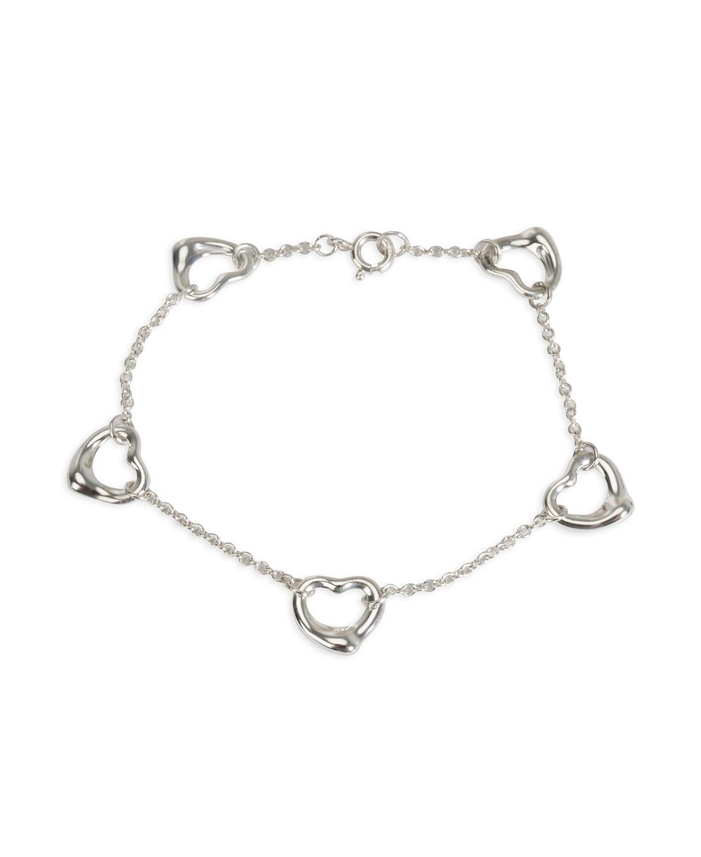 Pre-Owned Tiffany & Co браслет Elsa Peretti Open Heart из стерлингового серебра