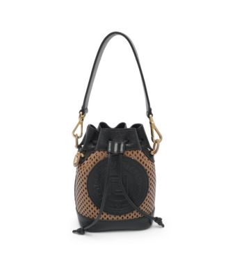 Pre-Owned Fendi женская мини-сумка bucket из перфорированной кожи Mon Tresor
