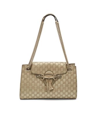 Женская сумка через плечо Gucci Emily Large из кожи Gucci Sima с цепочкой (б/у)