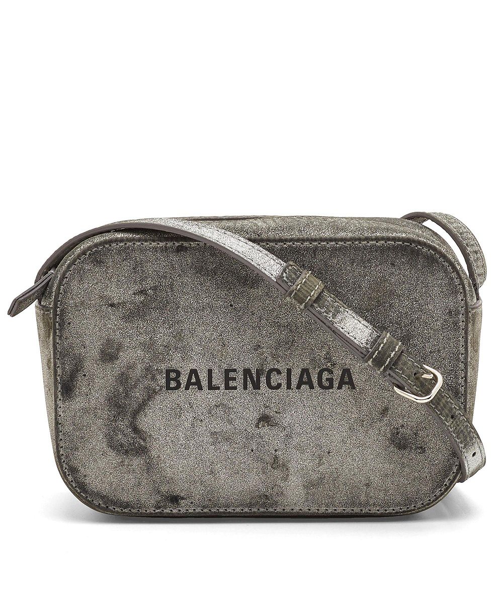 Pre-Owned Balenciaga Women's Everyday XS Metallic Leather Camera Crossbody Bag
