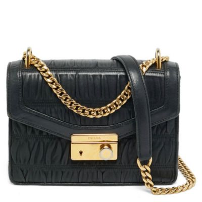 Pre-Owned Prada сумка на плечо с цепочкой из складчатой кожи Gaufre