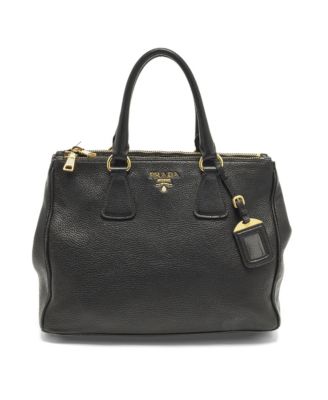 Prada Женская кожаная сумка тоут Vitello Daino с двойной молнией, б/у
