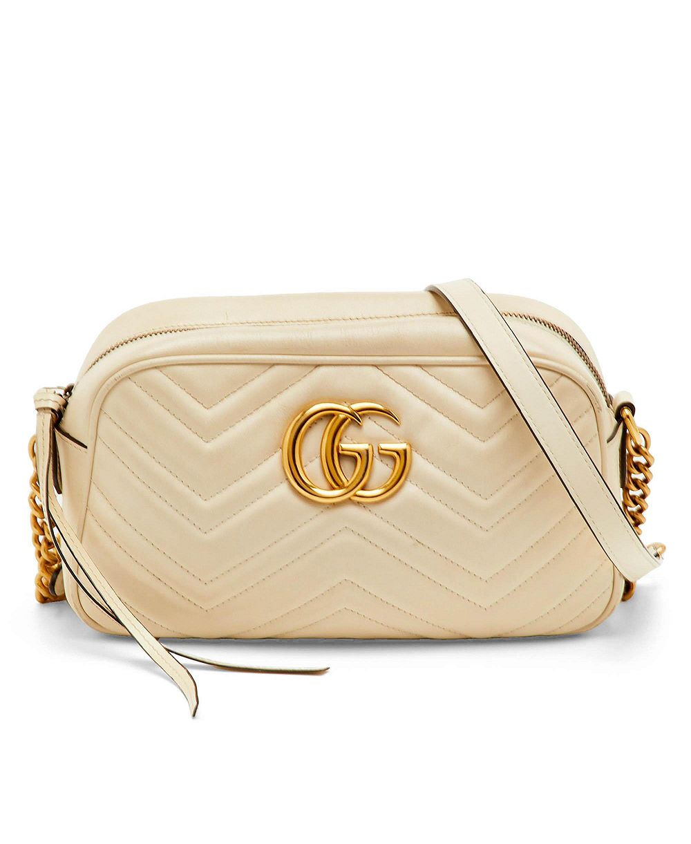 Pre-Owned Gucci Women's GG Marmont Small Matelasse Leather Camera Bag