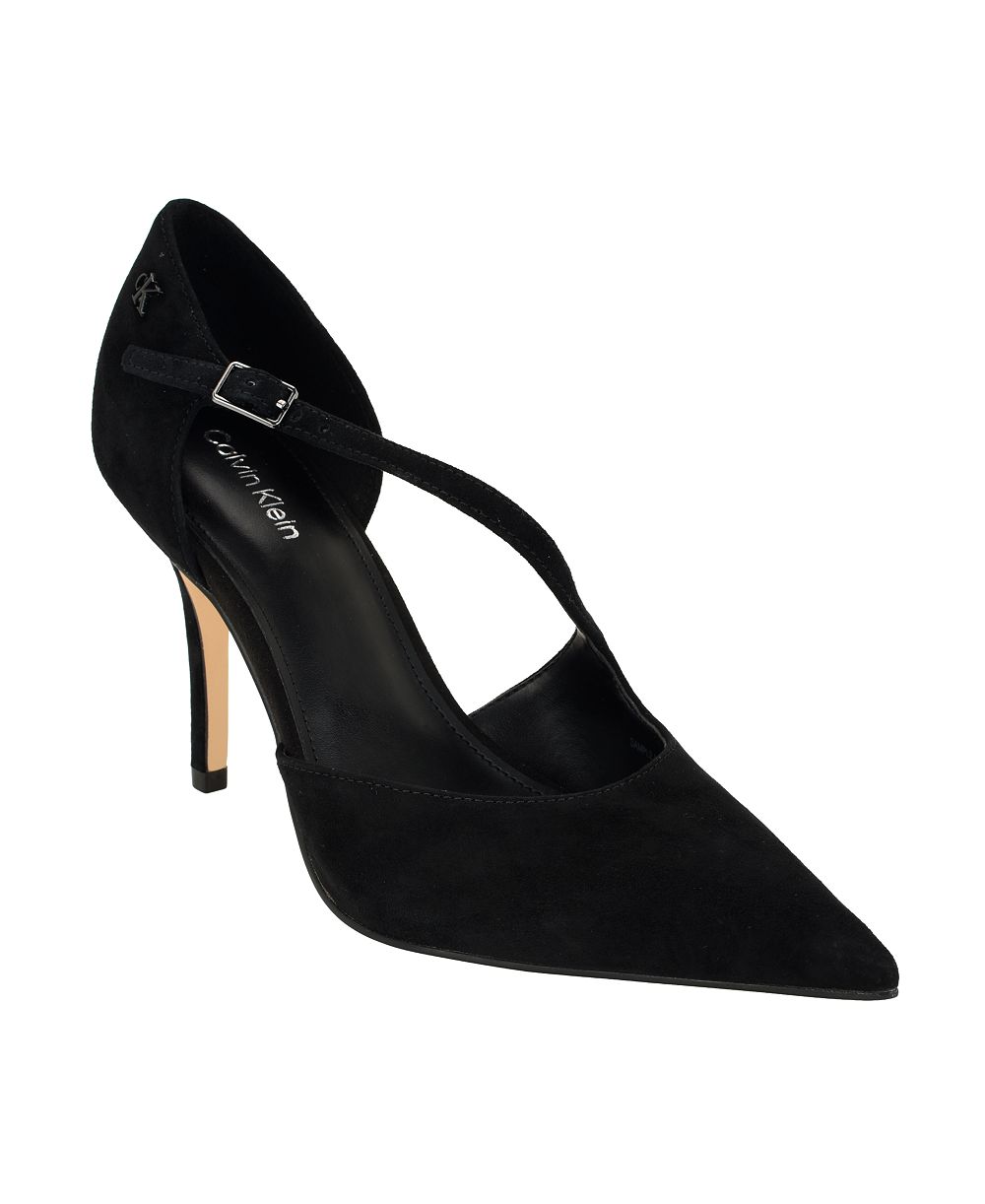 Calvin Klein Women's Oaklan Suede Asymmetrical Dress Pumps