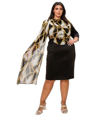 Платье L I V D Plus Size Nesya с декором