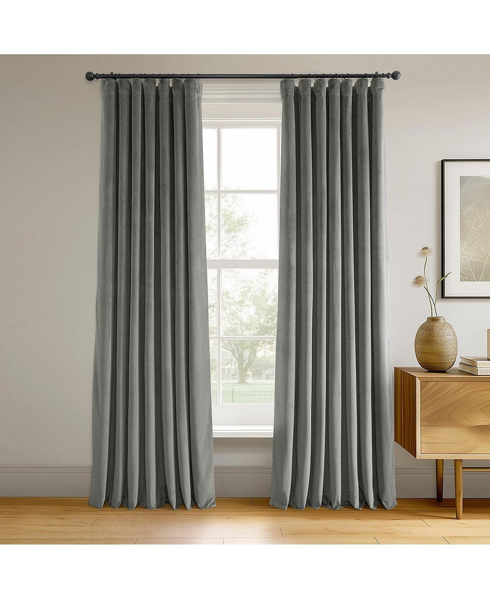 Полностью черные бархатные шторы Half Price Drapes Signature Blackout