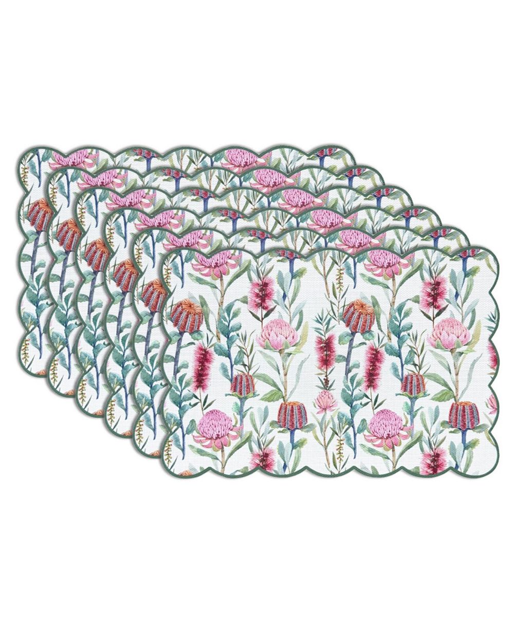 Dainty Home набор из 6 прямоугольных салфеток с волнистым краем, 13 x 19 дюймов