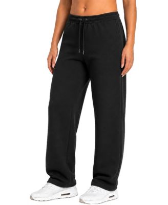 Blu Rock Women's Loose-Fit Wide-Leg Open-Bottom Sweatpants