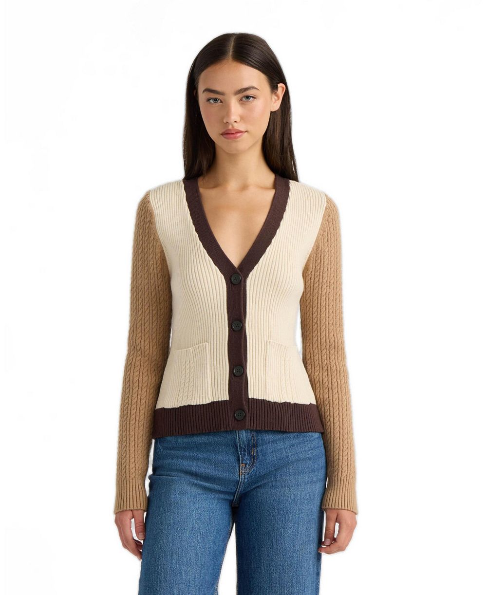 NVLT Women's Block Cable Cardigan