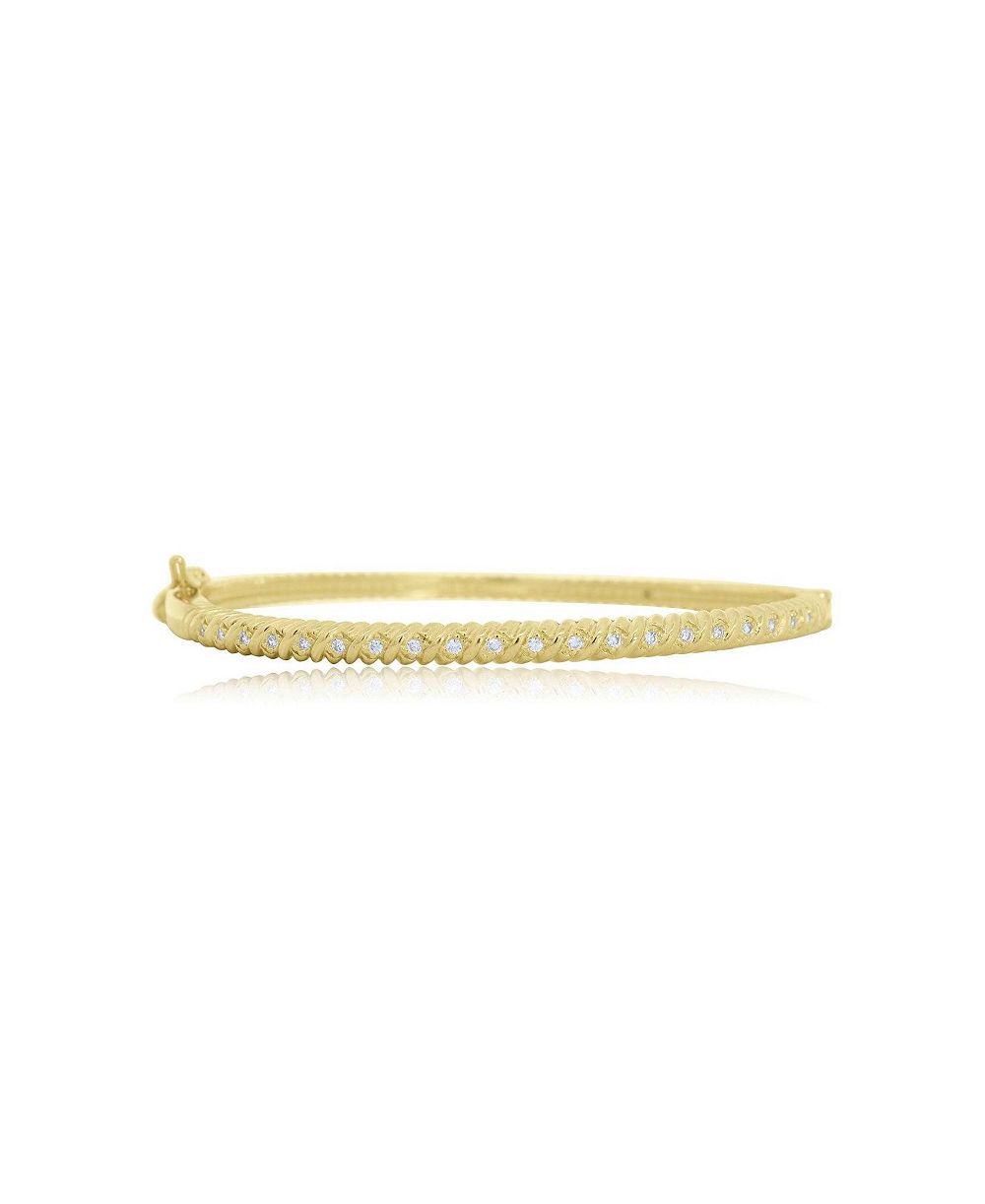 Браслет The Lovery CZ Twist из золота 14 карат