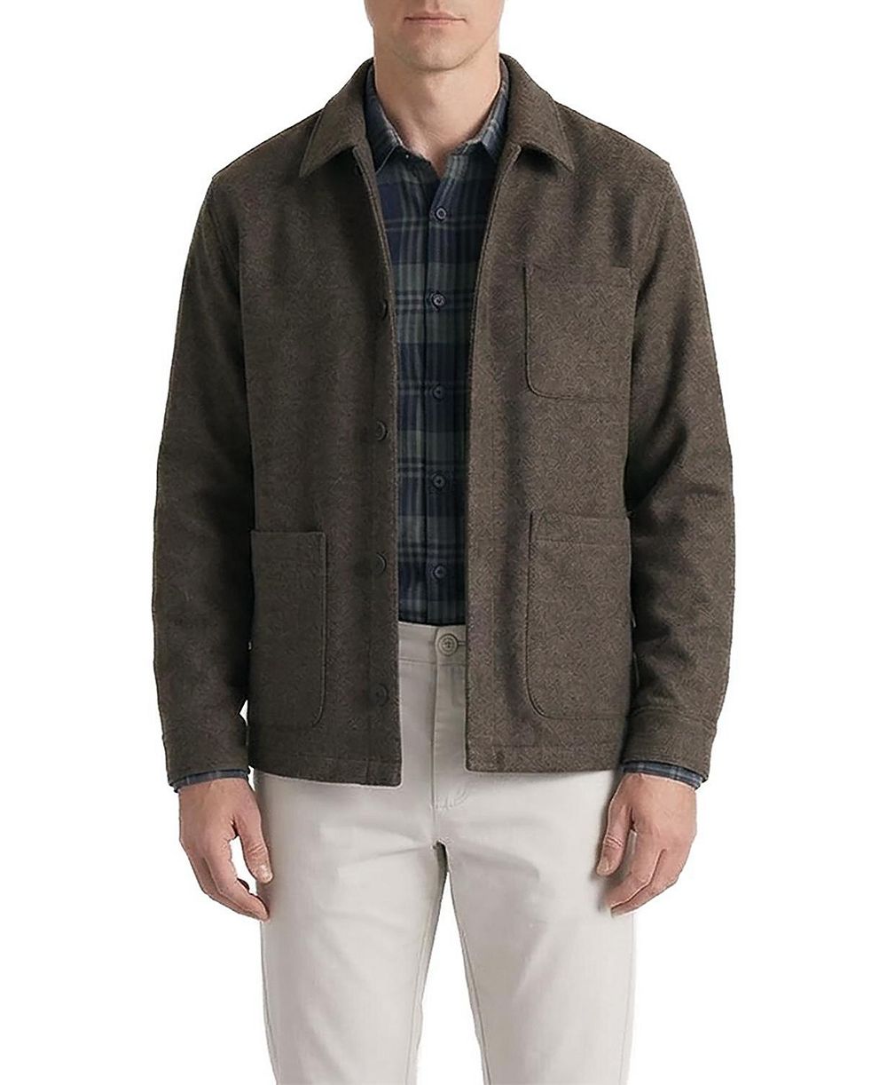 Level 7 Men's Relaxed-Fit Wool-Like Shirt Jacket