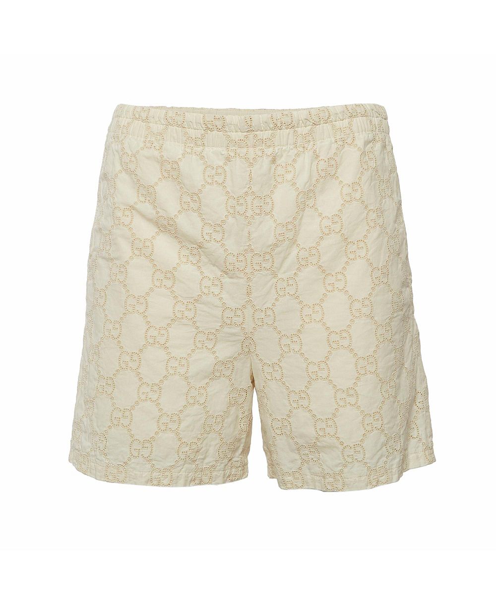Pre-Owned Gucci Women's Monogram Pattern Cotton Shorts