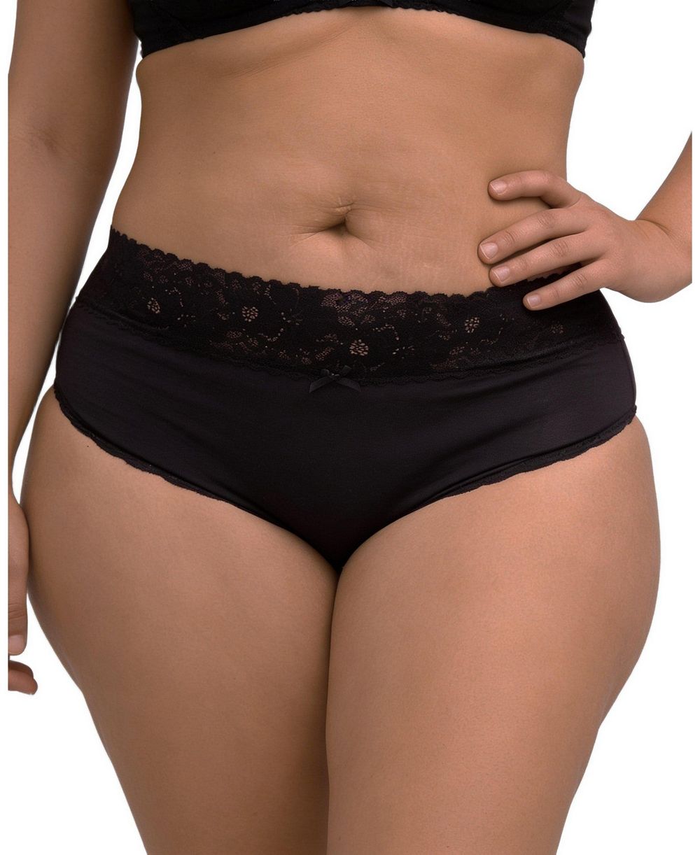 Torrid Plus Size Cheeky Cotton-Blend Lace Trim Panty