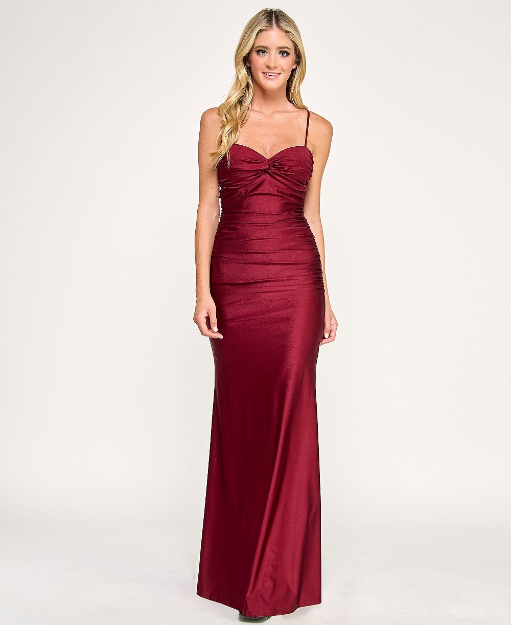 Длинное платье City Studios Juniors' Twist Bandeau Ruched