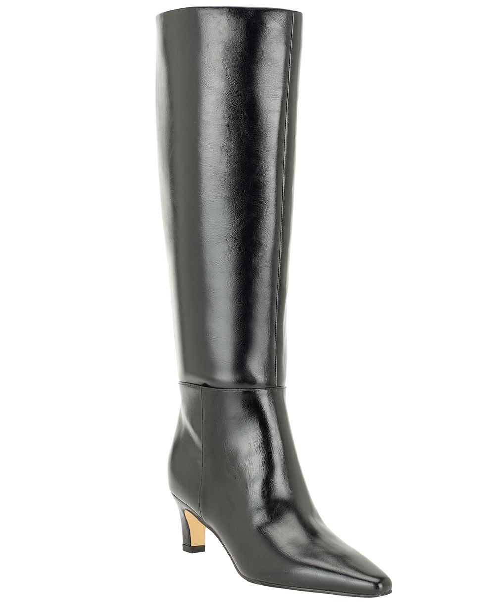Calvin Klein Women's Preston Tall Wide Calf Kitten Heel Boots