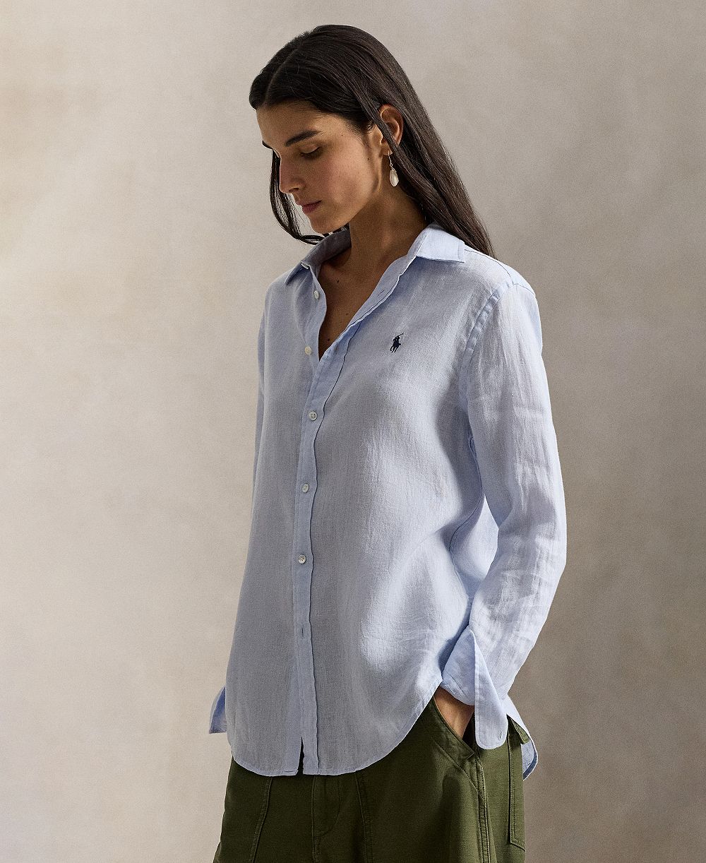 Женская льняная рубашка Polo Ralph Lauren Classic-Fit