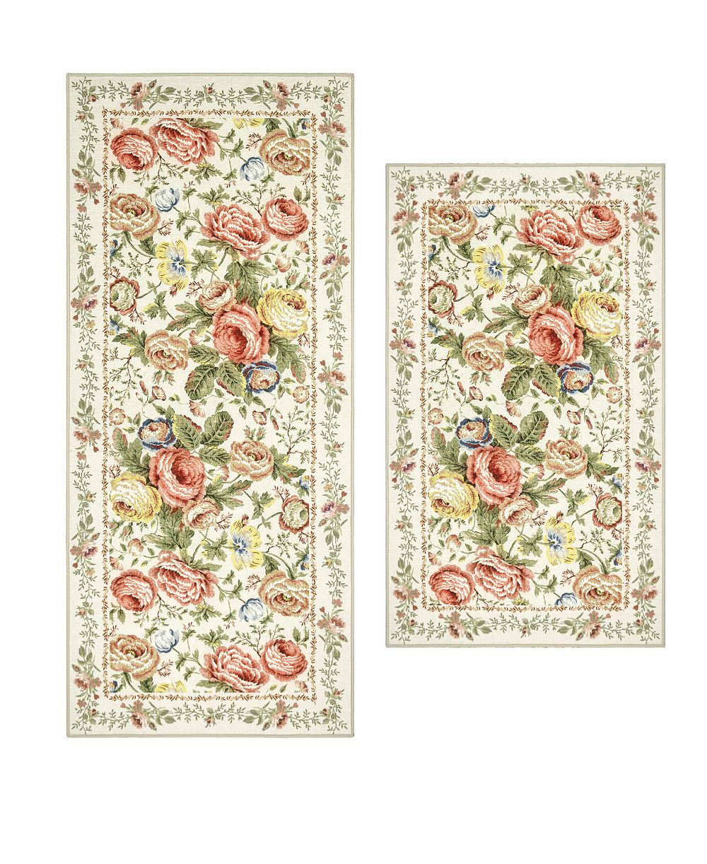 Набор из 2 ковриков Laura Ashley Uffington Roses Border Floral