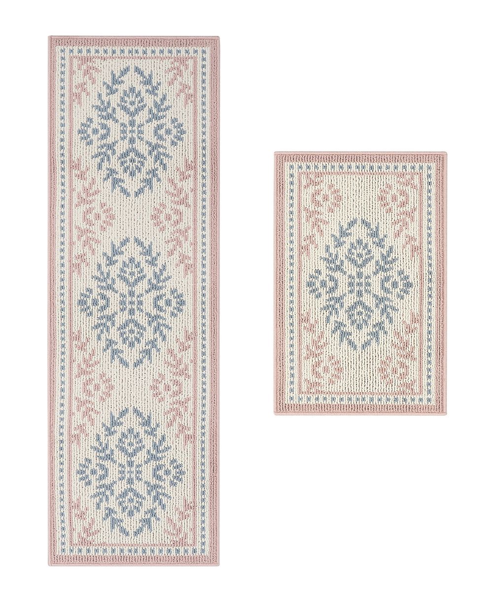 Laura Ashley All Loop Tufted Skid-Resistant 2-Piece Rug Set