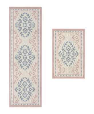 Laura Ashley All Loop Tufted Skid-Resistant 2-Piece Rug Set