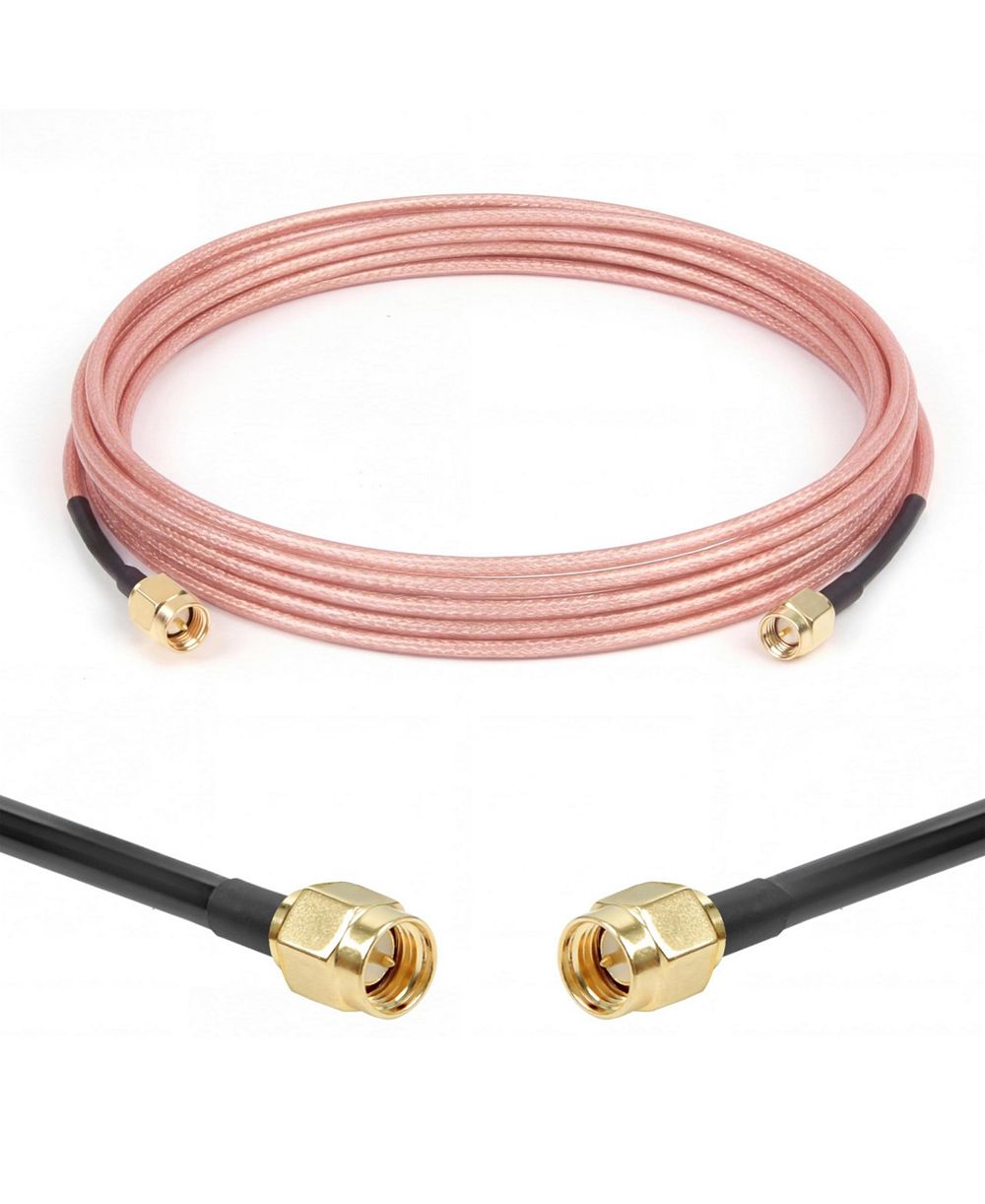 Lofree 50 Ohm RG316 Flexible Coaxial Antenna Extension Cable for WiFi Routers, GPS, and SDR