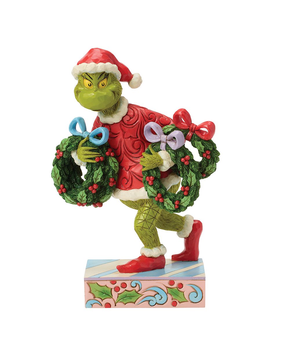 Jim Shore Dr. Seuss The Grinch с несколькими венками Фигурка
