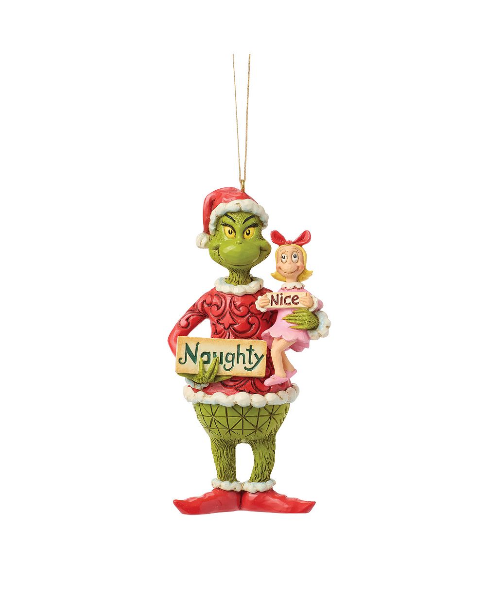 Jim Shore Dr. Seuss The Grinch and Cindy Lou Who Hanging Ornament