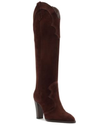 Schutz Women's Miller Up Block Heel Tall Dress Boots