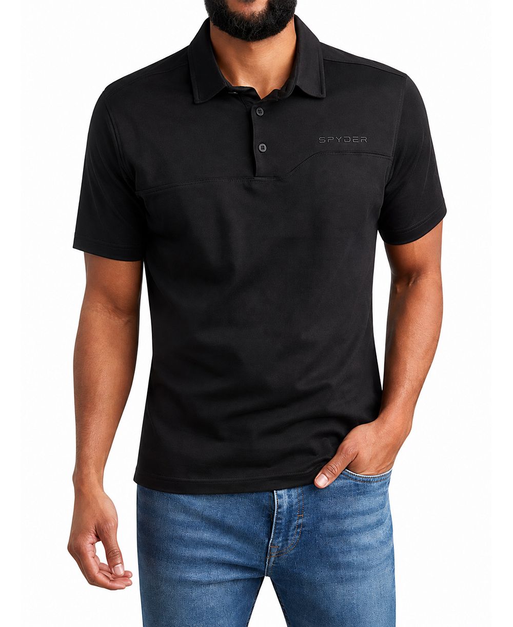 Spyder Men's Short-Sleeve Regular-Fit Cotton-Blend Polo Shirt