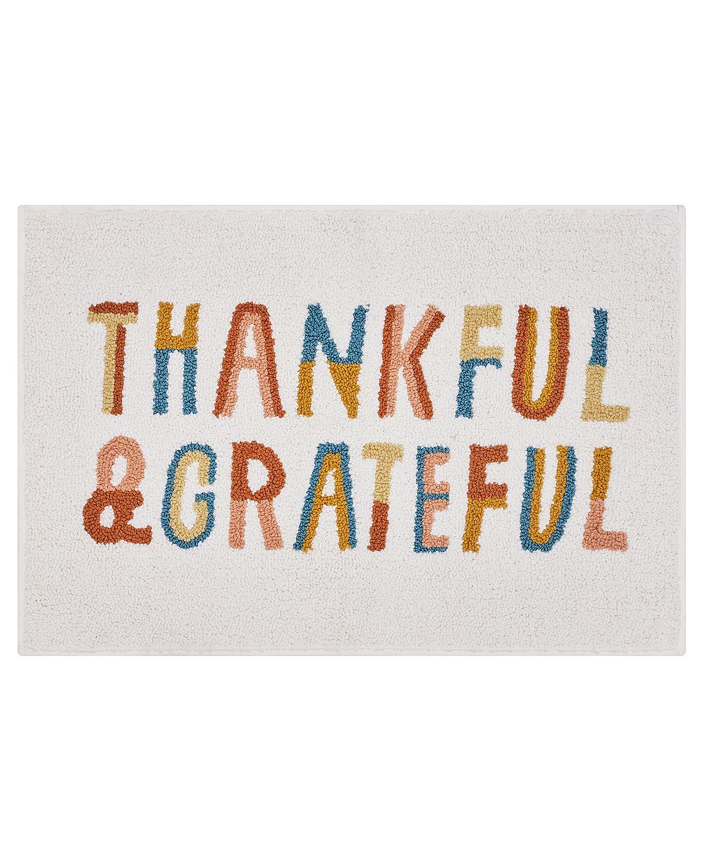 Коврик для ванной Hallmark Thankful Grateful из микрофибры, 20" x 30"