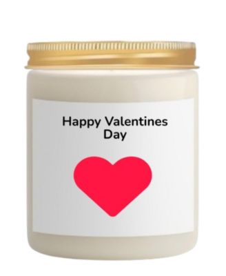 Lovery Valentines Day Vanilla Scented Soy Wax Candle, 10oz