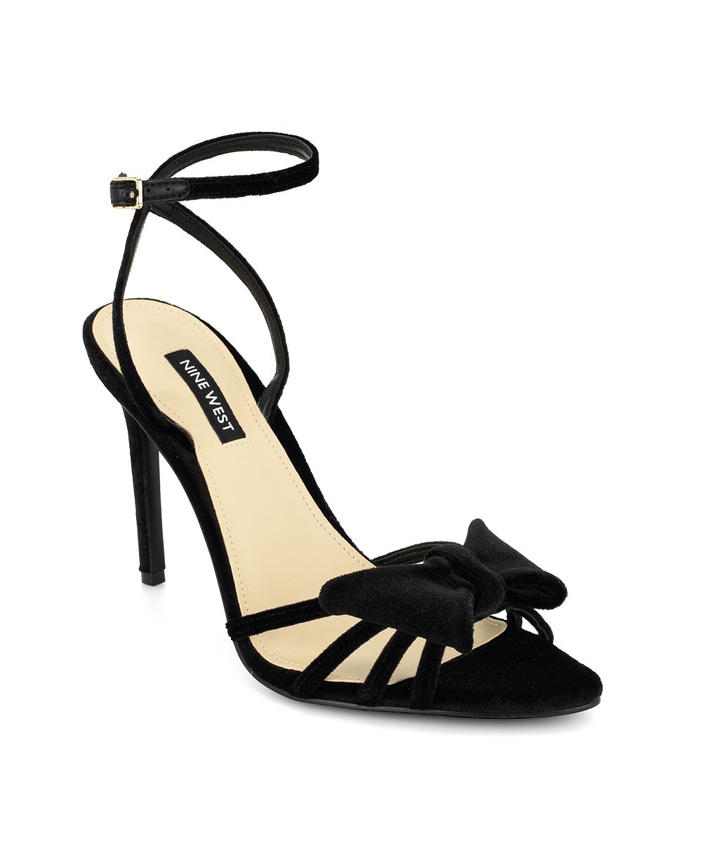 Женские босоножки Nine West Queana на шпильке с бархатными ремешками
