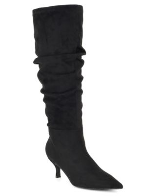Nine West Women's Sawyor Tall Slouch Kitten Heel Dress Boots