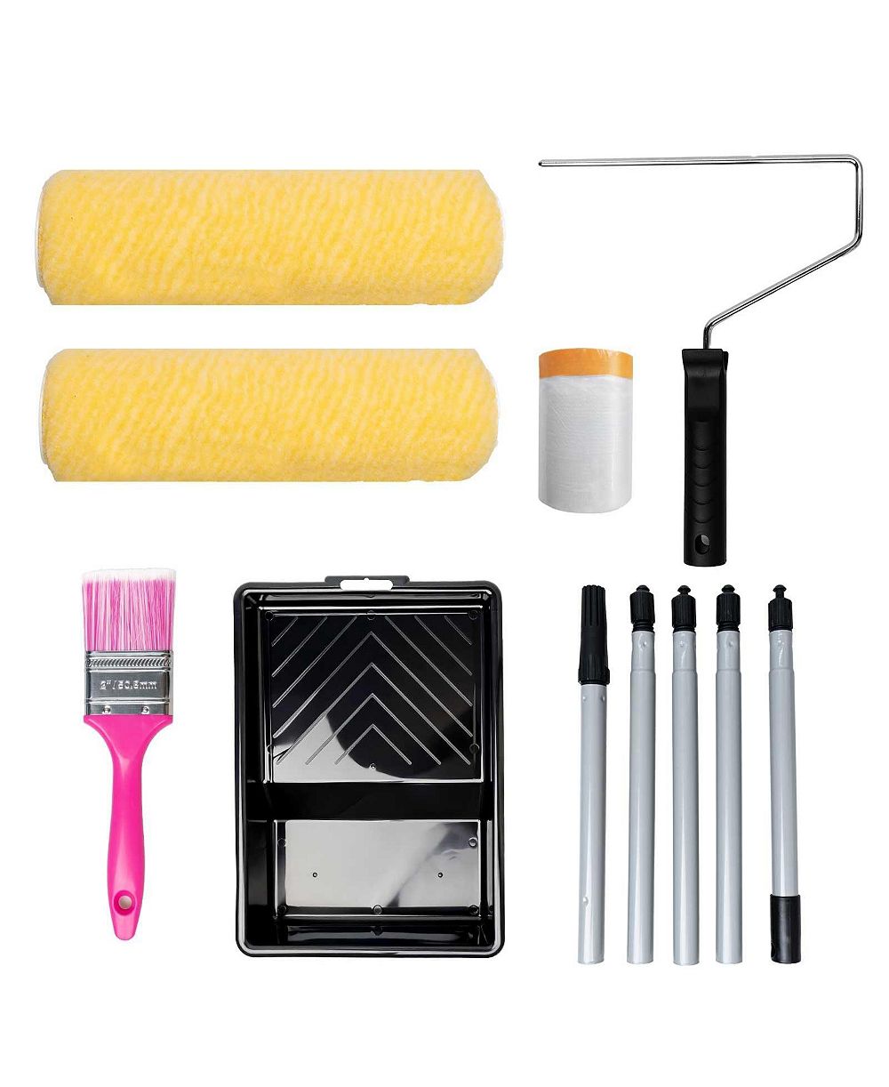 XDOVET Paint Roller Kit Extension Pole Brush Tray